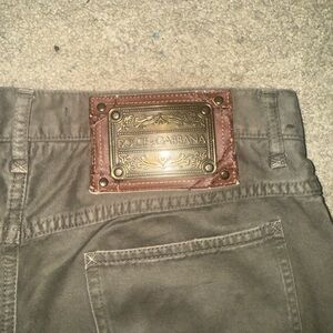 Dolce & Gabbana Taupe Trousers with Logo Patch